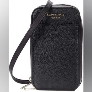 Kate Spade Zeezee North South Phone Cross Body, Black, NWT